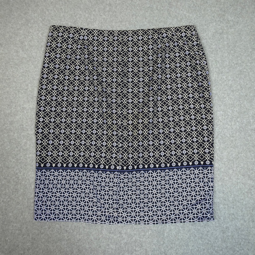 Charter Club Womens Skirt 14 Geometric Print Knee Length Business Casual Preppy - Picture 5 of 6